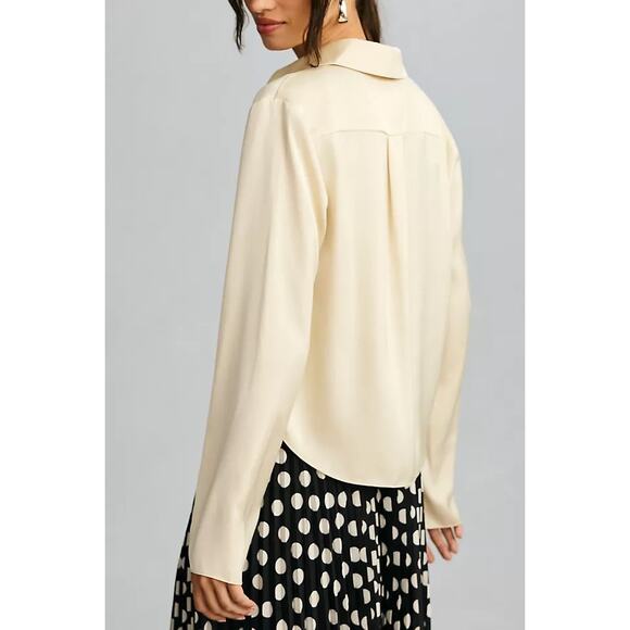 Anthropologie NWT Sunday In Brooklyn Silky Button Down Shirt SZ L - Picture 3 of 12